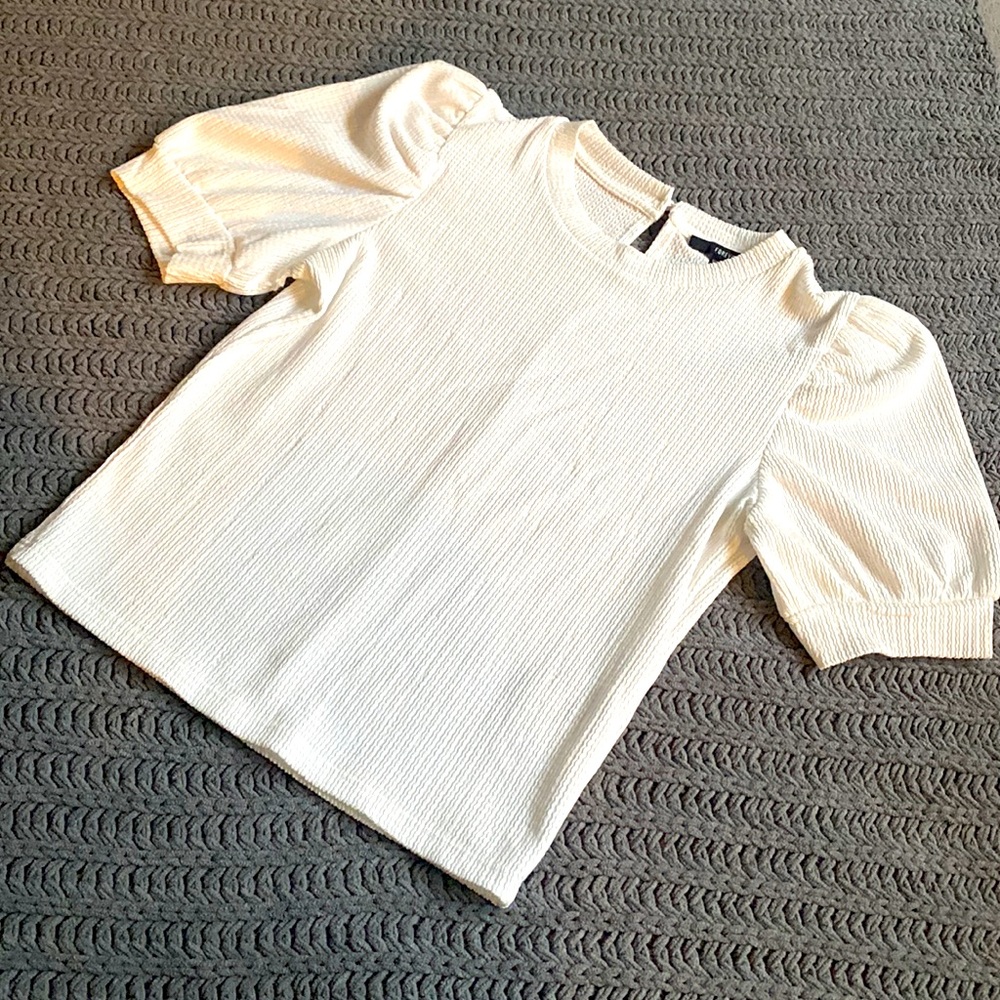 White puff sleeve cropped top, Forever 21